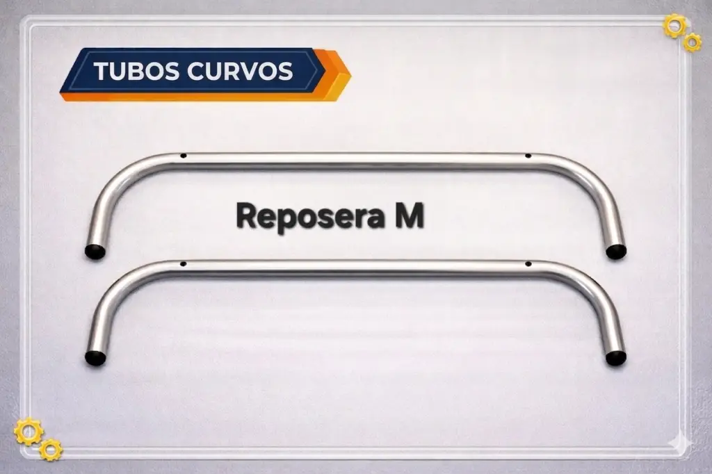 Repuesto tubos curvos para Reposera M ( valor por cada uno )