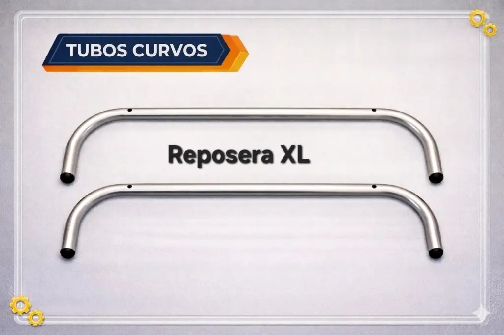 Repuesto tubos curvos para Reposera XL ( cada uno )
