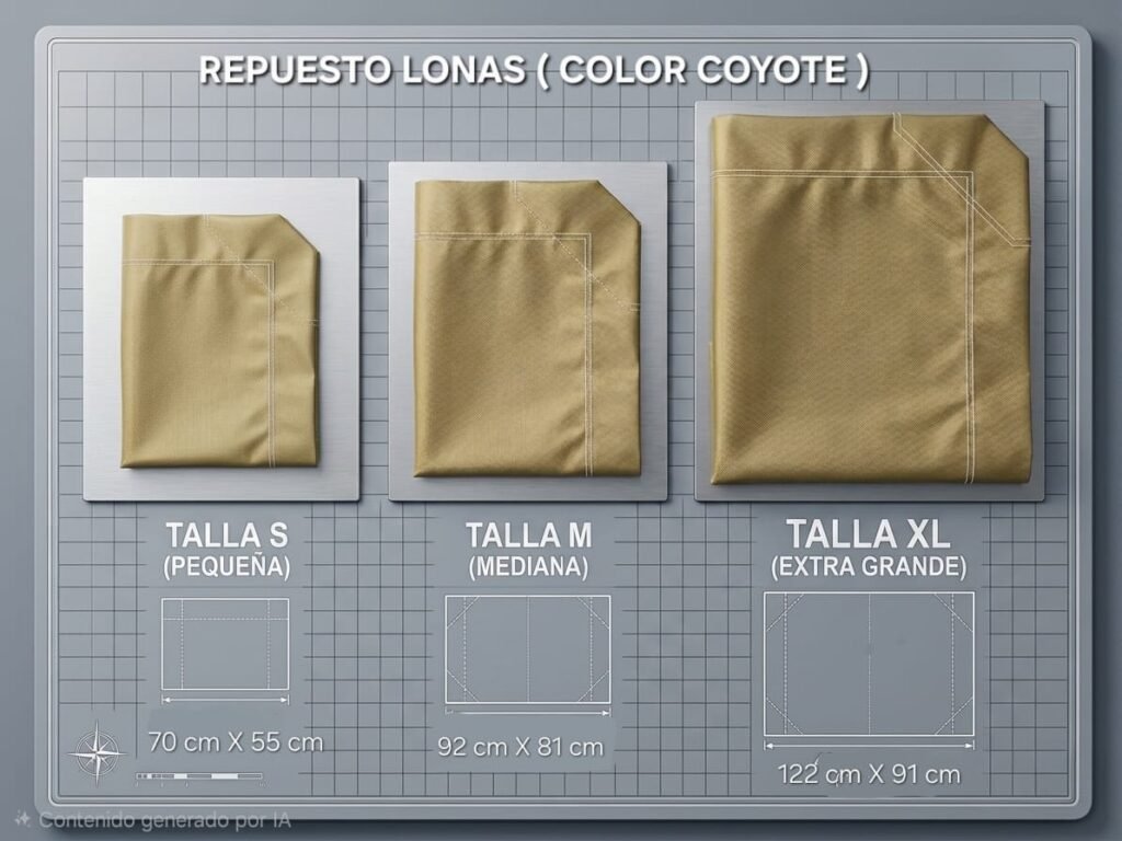 Repuesto Lona Normal Reposera talla XL (color coyote)