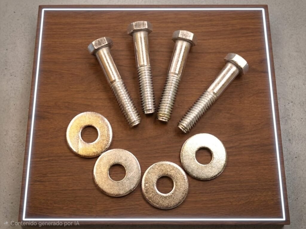 Set pernos galvanizados con golillas (4 uni.)